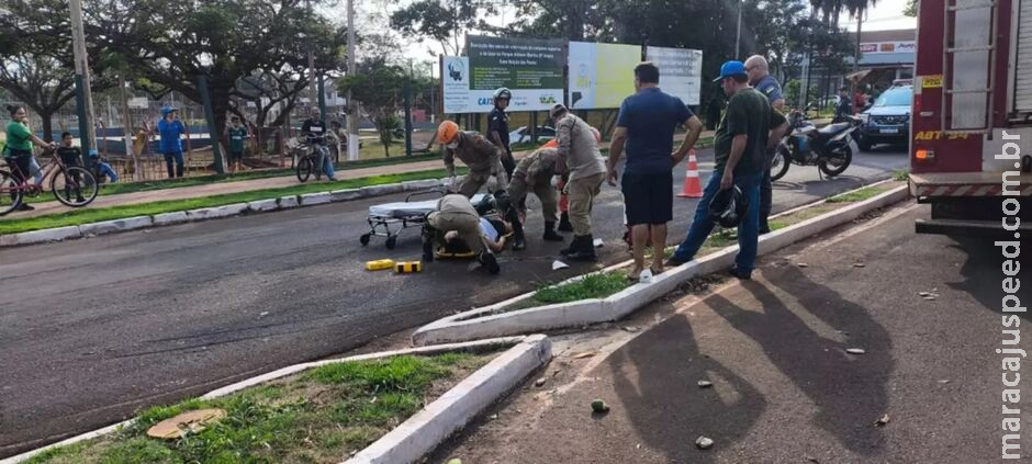 Motociclista foge após atropelar mulher e a deixar em estado grave em Dourados