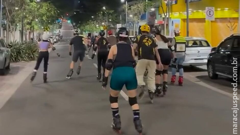 Rolê diferenciado: Galera do Patins toma conta da 14 de julhov