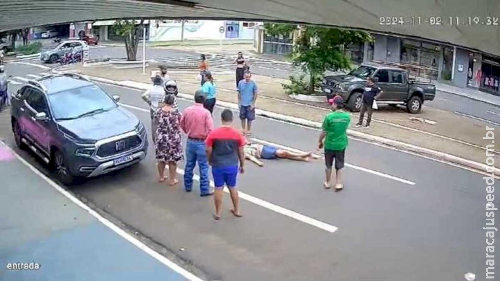 Carro passa por cima da cabeça de ciclista após atropelamento em MS