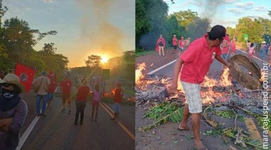 Manifestantes do MST fecham BR-262; motivação do protesto ainda é desconhecida