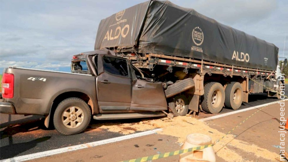 Morto em acidente entre caminhonete e carreta na MS-306 era gerente de fazendas