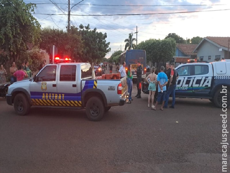 Motorista de ônibus fura preferencial, atinge moto e mata garupa em Rio Brilhante 