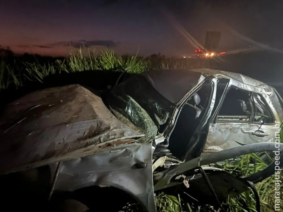 Família faz corrente de oração por motorista acidentada na BR-163, em Nova Alvorada