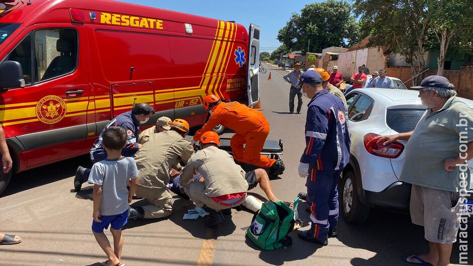 Idoso quebra a perna e sofre traumatismo após ser atropelado em Dourados