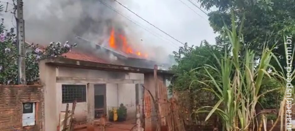 Incêndio destrói casa e homem é preso em flagrante em Fátima do Sul