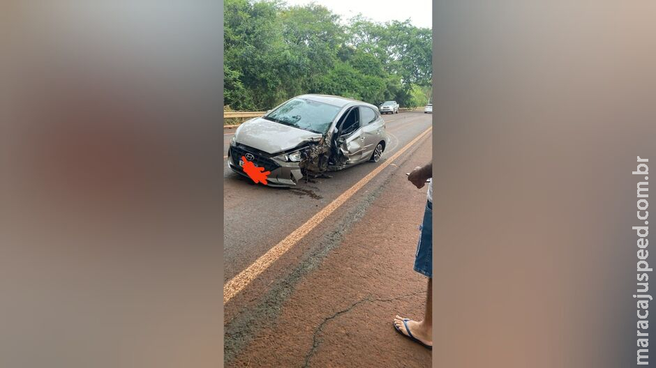 Motorista perde controle da direção e bate carro em árvore na BR-376