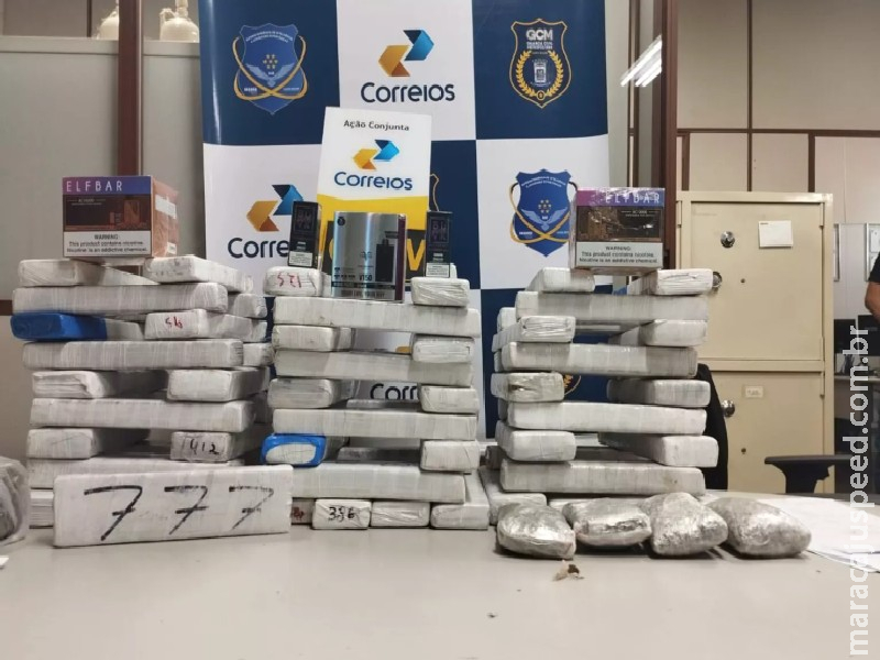 Polícia intercepta 50 quilos de maconha em agência dos Correios