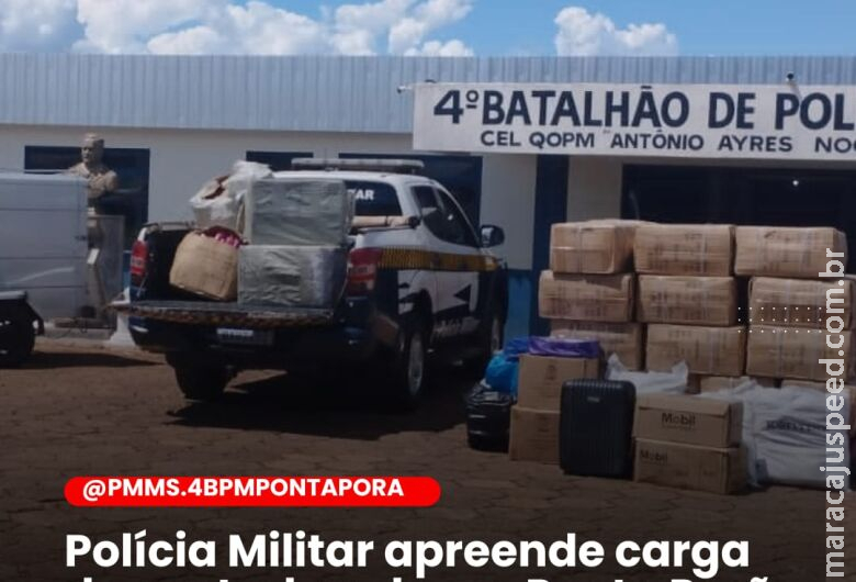 Polícia apreende carga de mercadorias ilegais na região de fronteira 