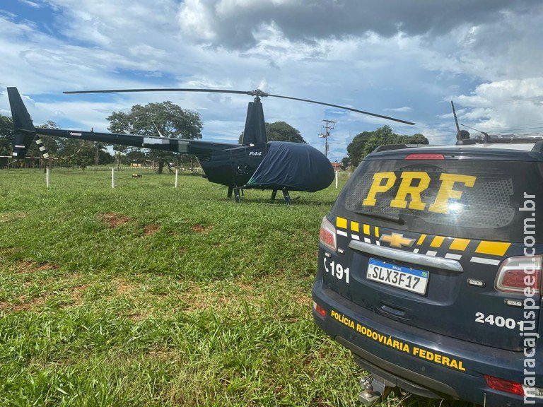 PRF e PC apreendem helicóptero em Paranaíba (MS)