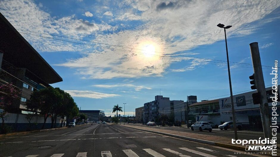 Tempo continua quente e com pancadas de chuva neste sábado em MS