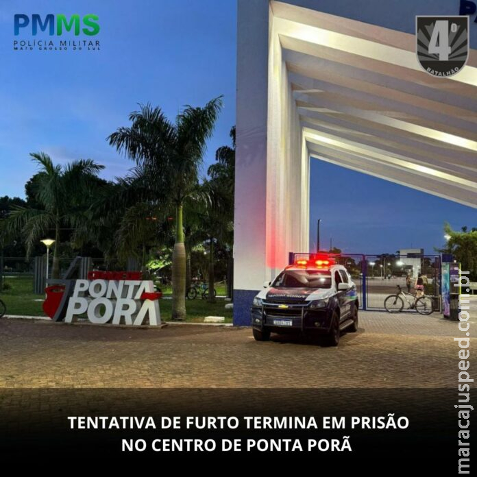 Tentativa de furto termina em prisão no centro de Ponta Porã