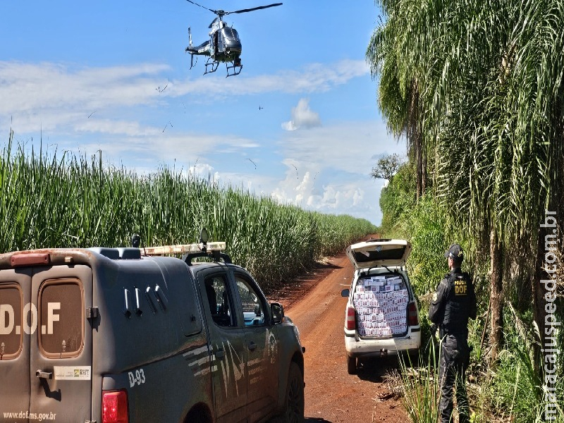 Veículo carregado com produtos ilegais é localizado em mata e apreendido pelo DOF no município de Maracaju